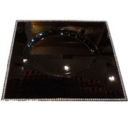 Diamond Beaded Black Charger Tray