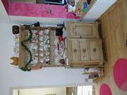 Old pine dresser £100 old pine wall mounted plate rack £20 