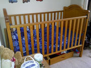 Cot Bed MAMAS & PAPAS *Soild Pine- bigger than average with drawers