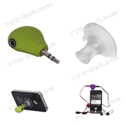 New Audio Splitter/Universal Cell Phone Stand - Green 