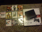 160gb ps3  with 10 games