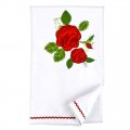 Tabitha Xmas Tablecloth - white / red