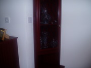 Mohogany corner display unit