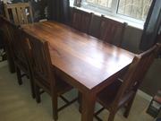 dining table with six chairs