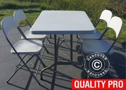Party package 1 folding table (152 cm) + 4 chairs