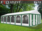 Marquee Plus 6x12 m PVC green/white 
