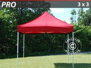 Folding canopy FleXtents Pro 3x3 m, red