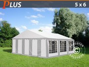 Marquee PLUS 5x6 m PE,  grey/white
