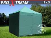 FleXtents Pro Xtreme 3x3 m,  green incl. 4 sidewalls