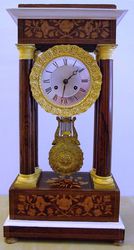 French portico pillar mantel clock (1850)