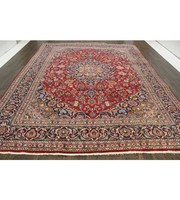 Buy Traditional Persian Mashad Rug 12.7X9.5