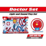 LIGHT & SOUND CHILDRENS KIDS DOCTORS NURSE PRETEND PLAY CARRY CASE TOY