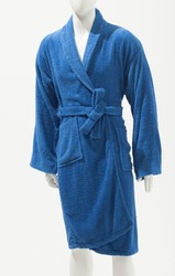 Buy Man & Woman Unisex 100 % Cotton Bathrobe - Royal Blue