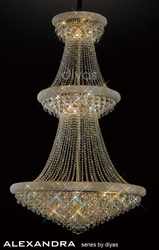 Buy Alexandra Pendant 3 Tier 29 Light French Gold/Crystal