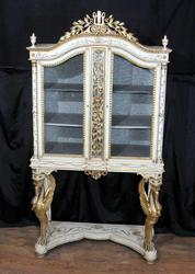 Antique Empire Painted Display Cabinet Bijouterie French Furniture 188