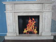 Crema Nova Stone Fireplace