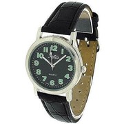 Reflex Gents Analogue Lumionus Dial Black Crocodile Effect Strap Watch