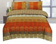 Cotton Rich Print Duvet Cover And Pillowcases Set : Sienna