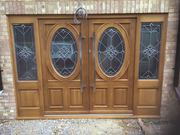 Double Front Door With Sidelights - TimberMaster LTD