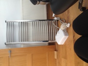 Stainless Steel Central heating Radiator  and White Shower