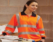 Buy HI-VIS Long Sleeve Polo Shirt