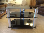 TV/HIFI Black glass stand