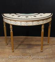 Single Adams Demi Lune Console Table Painted Tables
