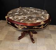 French Louis XVI Centre Table Center Marble Topped
