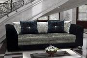 Buy Belle Dior 3 Seater Sofa Fabric Crushed Velvet at Furniture Stop
