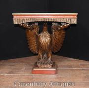 Antique Chinese Lacquer American Eagle Console Table Classical Chinois