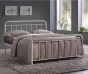 Time Living Miami Ivory Metal Bed Frame | Furniture Direct UK