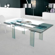 Italian Dining Table | Alfa Extending Glass Dining Tables