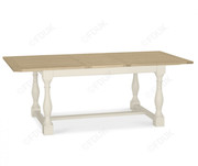 Bentley Designs Chartreuse Aged Oak White 4-10 Extension Dining Table 