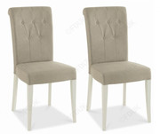 Bentley Designs Hampstead Soft Grey and Oak Upholstered Dining Chairs