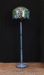 Art Nouveau Tiffany Floor Lamp Light Glass Shade