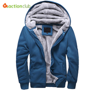Excellent Winter Thicken Mens Zipper Hoodie