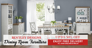 Bentley Designs Hampstead Soft Grey and Oak Dining Room | May Day Sale