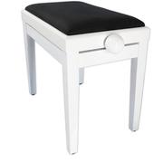 STEINHOVEN LEGATO ADJUSTABLE PIANO STOOL,  POLISHED WHITE