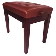 SONATA ADJUSTABLE PIANO STOOL WITH PLASTIC HANDLES,  SATIN MAHOGANY