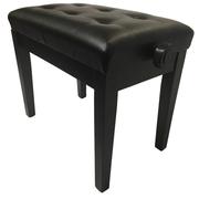 SONATA ADJUSTABLE PIANO STOOL WITH PLASTIC HANDLES,  SATIN BLACK