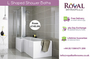 L Shaped Shower Baths for Sale