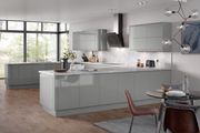 Larissa Dust Grey Gloss Handleless Kitchen Doors | Colour Swatch