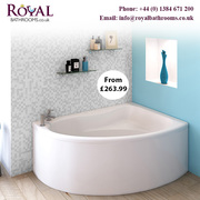 Royal Bathrooms Corner and Back to Wall Bath