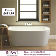 Shingle Back To Wall Single Ended Acrylic Bath for Sale in UK