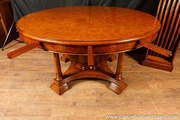 Walnut Regency Jupe Table Extending Round Dining Tables Jupes
