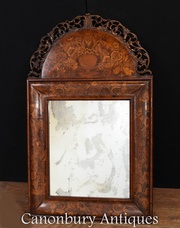 William and Mary Mirror - Cushion Mirrors Marquetry Inlay