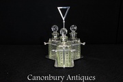 Shop Bohemian Silver Plate Glass Decanter Set Online