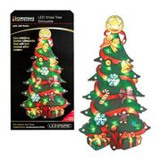 Battery Operated Xmas Tree Metallic Silhouette