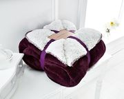 Warm soft & fluffy Sherpa sofa & bed blankets for sale
