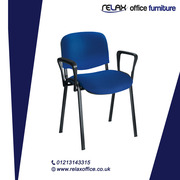Swift Vinyl Conference Chair Chrome Frame with Arms